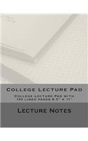 College Lecture Pad: College Lecture Pad with 150 lined pages 8.5" x 11"