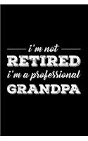I'm Not Retired A Professional Grandpa: Blank Lined Notebook Journal for Work, School, Office - 6x9 110 page