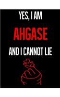 Yes, I Am AHGASE And I Cannot Lie: Fandom 7.44" x 9.69" Half College Ruled Half Blank 100 Pages