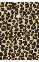 Sheila: Personalized Notebook - Leopard Print (Animal Pattern). Blank College Ruled (Lined) Journal for Notes, Journaling, Diary Writing. Wildlife Theme Des