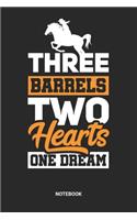 Notebook: Barrel Racing Themed Notebook (6x9 inches) with Blank Pages ideal as a Chasing Cans Cloverleaf Journal. Perfect as a Horse Riding Book for all Racer