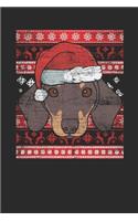 Ugly Christmas - Dachshund: Graph Ruled Notebook / Journal (6" X 9" - 5 X 5 Graph Ruled) - Christmas Gift for Kids, Teens, Mom And Dad