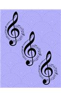 Sheet Music Composition Book Purple 8.5" X 11": 150 Pages Blank Music Templates for Creating Original Works