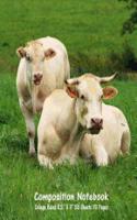 Composition Notebook: College Ruled Cow Farm Bull Bovine Cattle Cute Composition Notebook, Girl Boy School Notebook, College Notebooks, Composition Book, 8.5" x 11"(23 Cute Cow Notebooks for Home School Boys and Girls)