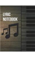 Lyric Notebook: Songwriting Diary