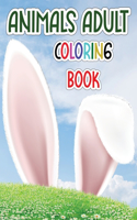 Animals adult coloring book
