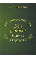 Don giovanni Volume 1: (Italian)