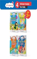 Oswaal Lil Legends Books of Stickers (Set of 4 Books) For Kids, Age 3+, To Learn About Shapes, Numbers, Animals and Alphabets