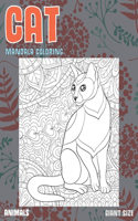 Mandala Coloring Giant size - Animals - Cat