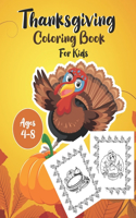 Thanksgiving Coloring Book for Kids Ages 4-8