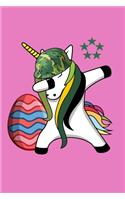 Cute Unicorn Military Easter Theme Notebook