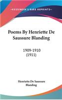 Poems By Henriette De Saussure Blanding