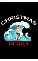 Christmas In July: Christmas In July Notebook, Funny Surfing Santa Claus, Journal Diary, Planner For Summer