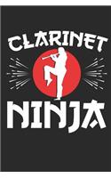 Clarinet Ninja: Clarinet Journal, Band Notebook to write in, Back To School Gift, 150 pages, college ruled