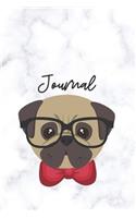 Pug Journal: Notebook for women men boys and girls that like cute puppy dogs