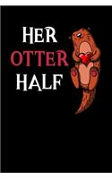 Her Otter Half: Cute Otter Couple Notebook