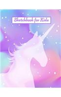 Sketchbook for Kids: Large sketchbook, drawing pad for kids or 'big kids' with 100 blank pages. Great for pens, pencils, crayon and paint. Hours of fun at home or wherev