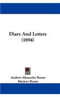 Diary and Letters (1894): (English)