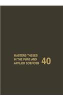 Masters Theses in the Pure and Applied Sciences