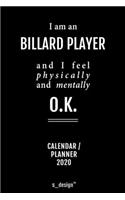 Calendar 2020 for Billard Players / Billard Player