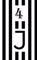 4 J Notebook: Journal Bianconeri Football Playbook Soccer Ball, la grande Juventus football coaching legend calcio italiano Cr7 110 pages (6" x 9"): la grande Juv