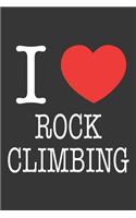 I Heart Rock Climbing Notebook: Lined Journal, 120 Pages, 6 x 9, Affordable Gift Journal Matte Finish