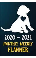 2020 2021 Monthly Weekly Planner: Beagle Puppy Dog 2020 2021 Monthly Weekly Daily Planner Calendar Schedule Organizer Appointment Journal Notebook For Beagle Dog Owners and Puppy Lov
