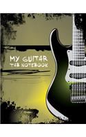 Guitar Tablature Notebook: lyric and Staves Manuscript journal Paper For Music Lover, Songwriter, Student, Musician (Guitar Cover 100 plus Pages 8.5x11")