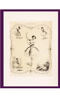 Notebook: Vintage Ballerina Blank Book - College Ruled - 100 Sheets - 200 Pages