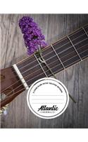 6 String Blank Guitar Tablature Notebook - Lilac Fret: 100 Pages of Guitar Tab Paper with Chord Spaces & Blank Staffs 8.5" X 11" (21.59 X 27.94 CM)(8 Guitar Tablature Manuscript Paper Notebooks)