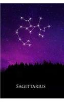 Sagittarius Constellation Night Sky Astrology Symbol Zodiac Horoscope Journal: (Notebook, Diary, Blank Book)