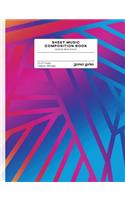 Sheet Music Composition Book: Geometric Prism (Style D)