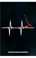 Composition Notebook: Hockey Heartbeat, Birthday Journal for Goalie, Field Ice Sports Lovers to Write on