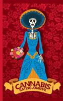 Day of the Dead Skeleton in Dress, Holding Flowers