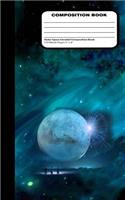 Outer Space Unruled Composition Notebook 110 Blank Pages 5" x 8"