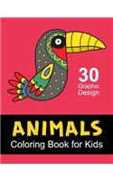 Animals Coloring Book for Kids 30 Graphic Design