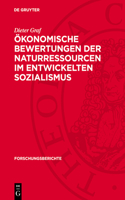 Ökonomische Bewertungen Der Naturressourcen Im Entwickelten Sozialismus