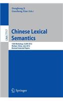 Chinese Lexical Semantics