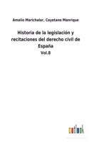 Historia de la legislación y recitaciones del derecho civil de España