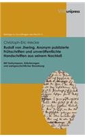 Rudolf Von Jhering. Anonym Publizierte Fruhschriften Und Unveroffentlichte Handschriften Aus Seinem Nachlass