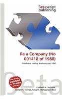 Re a Company (No 001418 of 1988)
