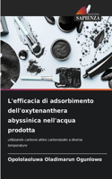 L'efficacia di adsorbimento dell'oxytenanthera abyssinica nell'acqua prodotta