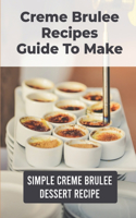 Creme Brulee Recipes Guide To Make: Simple Creme Brulee Dessert Recipe: Creme Brulee Recipe Easy