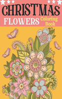 Christmas flowers coloring book
