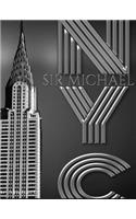 Iconic Chrysler Building New York City Sir Michael Huhn Artist Drawing Journal: Iconic Chrysler Building New York City Sir Michael Huhn Artist Drawing Journal