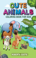 Cute Animals Coloring Book For Kids 3-6 year