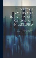 Budgets of Families and Individuals of Kensington, Philadelphia