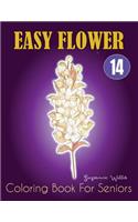 Easy Flower Coloring Book for Seniors