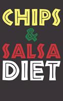 Chips and Salsa Notebook: Mexican Chips And Salsa Diet Anti Fitness Gym Bodybuilding 6x9 Dot Grid Dotted 120 Pages for School College