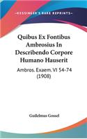 Quibus Ex Fontibus Ambrosius In Describendo Corpore Humano Hauserit
